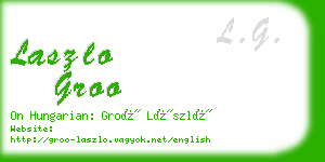 laszlo groo business card